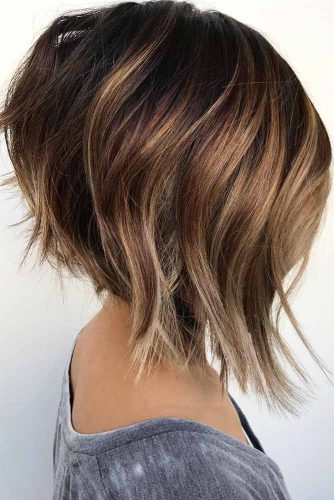 Silky Bob Hair Style #invertedbob #layeredbob #blondebalayage 