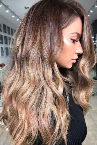 Sleek Wavy Dark Blonde Ombre #blondehair #brunette #ombre