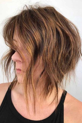 Stacked Inverted Bob #invertedbob #stackedbob #layeredhair #brownhair