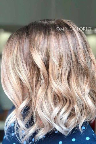 Stylish Ash Blonde Wavy Lob #wavyhair #blondehair