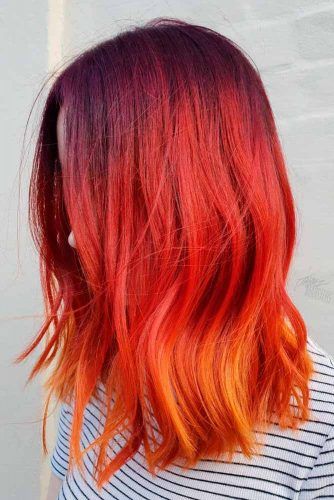 Sunset Ombre Hair #ombrehair #colorfulhair