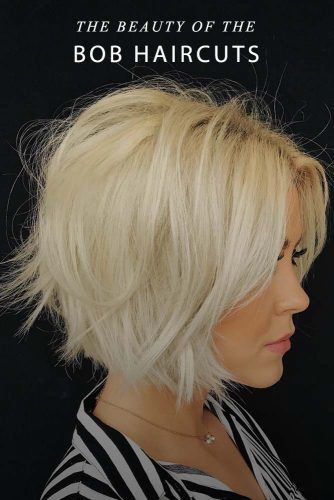 The Beauty Of The Bob #shaggyhair #blondehair #stylishhaircuts