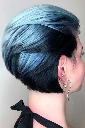 Trendy Colored A-Cut Bob