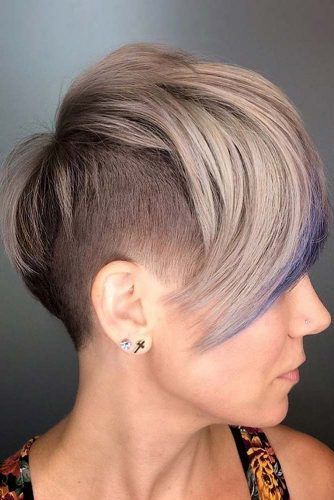 Undercut Pixie With Long Bang #undercutpixie #pixiehaircut #undercut #haircuts