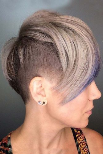 Undercut With Long Layered Bang #shorthaircuts#shorthairstyles #undercut