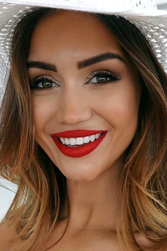 Vivid Lips with Red Lipstick picture 2