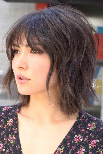 Volumetric Layered Bob With Bangs #shaghairstyles #shaghaircuts #mediumlength #hairstyles #brownhair