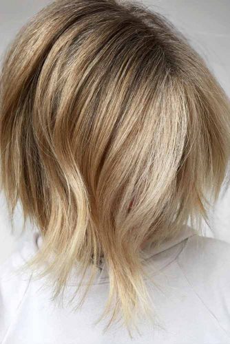 Voluminous Balayage Highlights #shortombrehair #balayage #shorthair #bobhaircut #blondehair