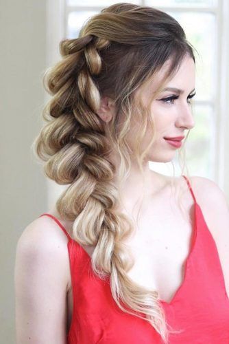 Voluminous Pull Through Side Braid #braids