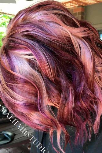 Walnut Brown with Aubergine and Platinum Blonde Tones
