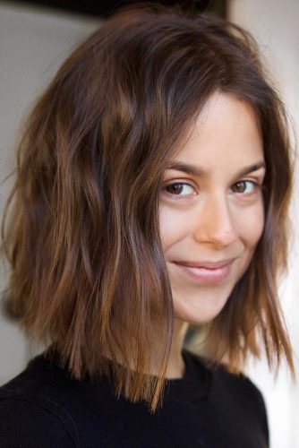 Wavy Blunt Cut #messyhair #wavyhair #bob