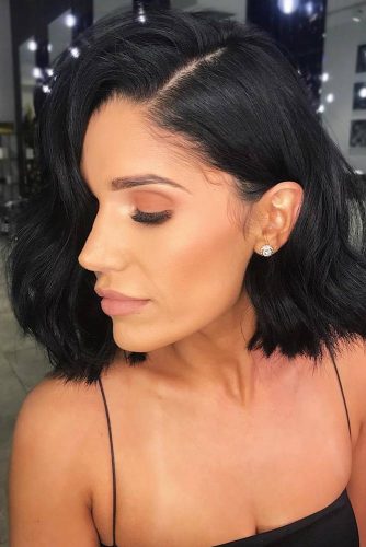 Wavy Bob Haircuts Black #brunette #bob #wavyhair 