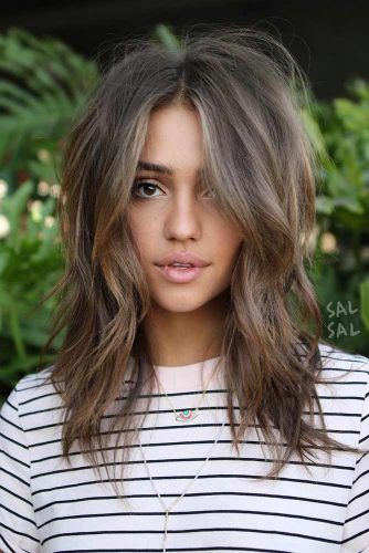 Wavy Middle Parted Haircut #layeredhaircuts #layeredhair #haircuts