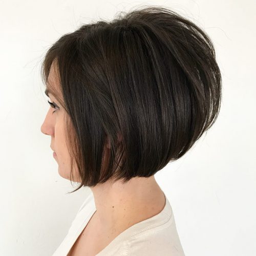 Wedge + Stacked Bob #invertedbob #straighthair #shortbob #alinebob