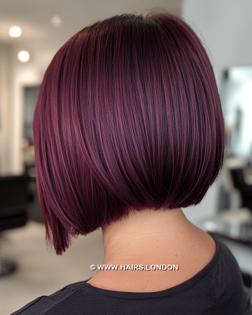Deep Plum Burgundy Hair