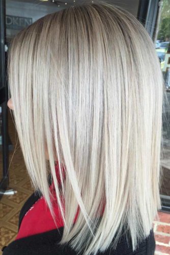 Shoulder-Length Layered Lob #layeredlob #blondehaircolor