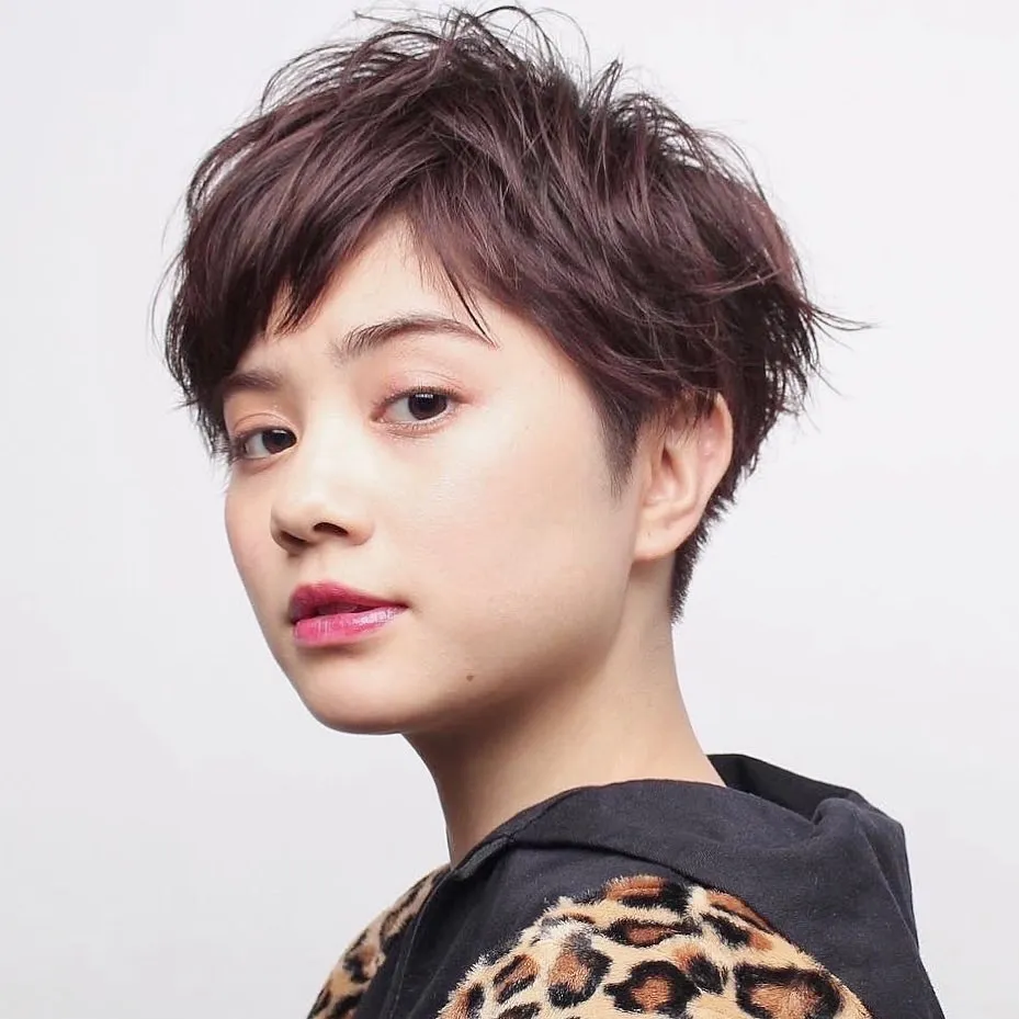 pinky-brown-textured-pixie-for-asian-girl