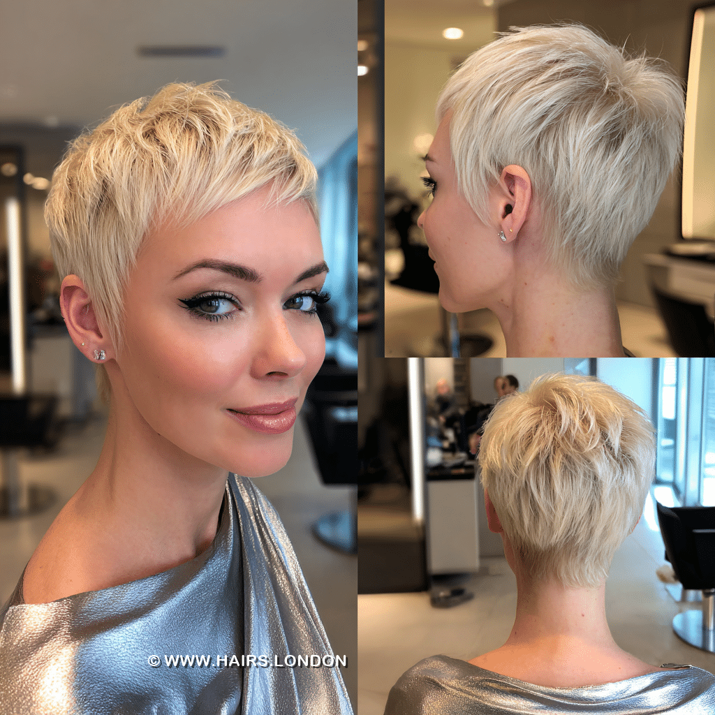 Icy Platinum Pixie Hair