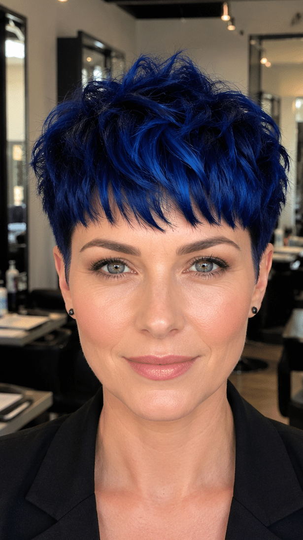Electric Sapphire Blue Hair