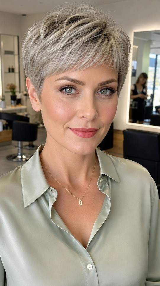 Icy Pearl Silver Blonde Hair
