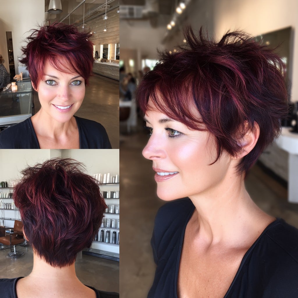 Crimson Berry Pixie Hair