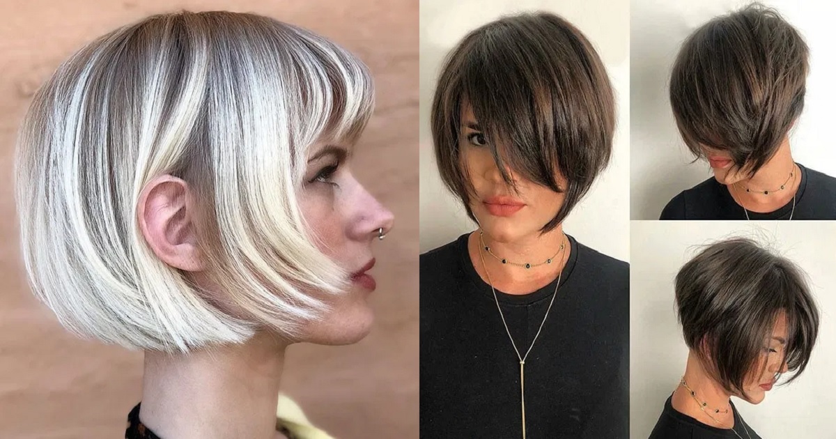 short hairstyles with bangs 2021