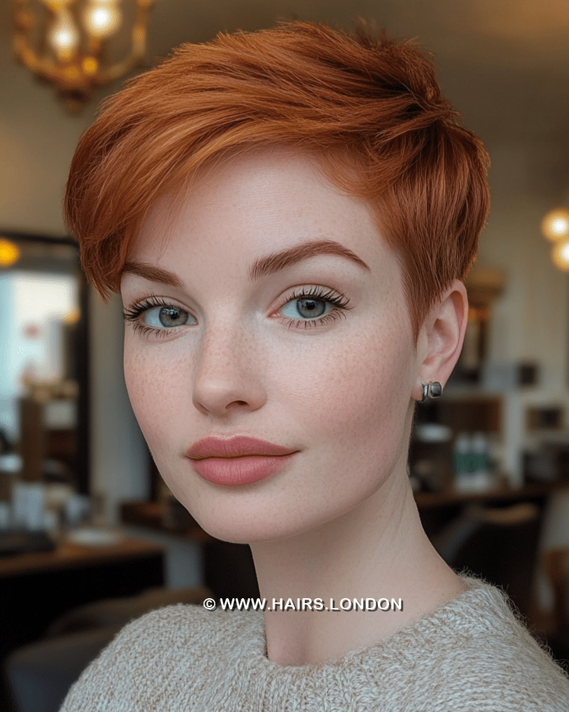 Soft Copper Pixie Hair