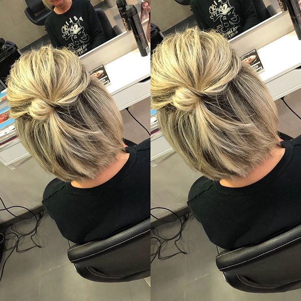 Cute-Bob-Hair-Bun Best New Bob Hairstyles 2019 