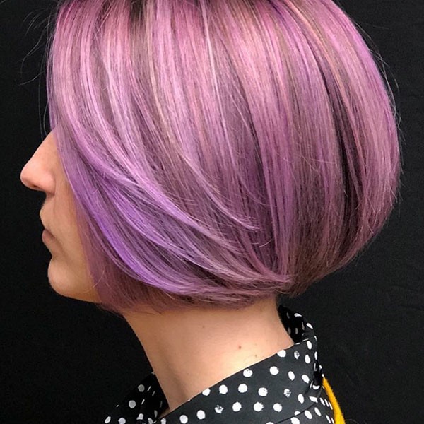 Lavender-Bob-Hair Best New Bob Hairstyles 2019 