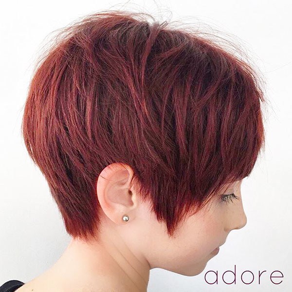 Red-Pixie-Cut New Pixie Haircut Ideas in 2019 