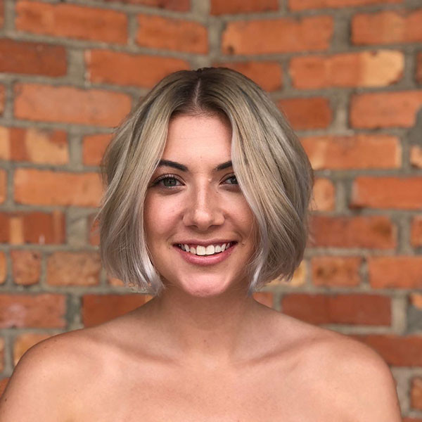 Short-Blonde-Hairstyle Best New Bob Hairstyles 2019 