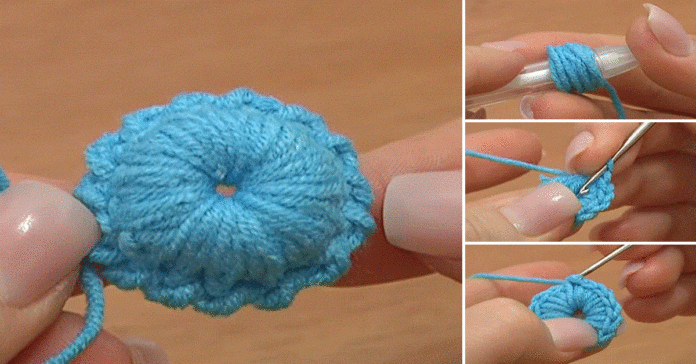 HOW TO MAKE CROCHET PUFFY BUTTON TUTORIAL