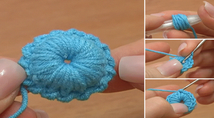 HOW TO MAKE CROCHET PUFFY BUTTON TUTORIAL