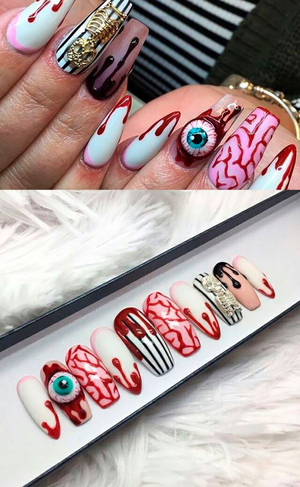 Creep Halloween Press On Nails!