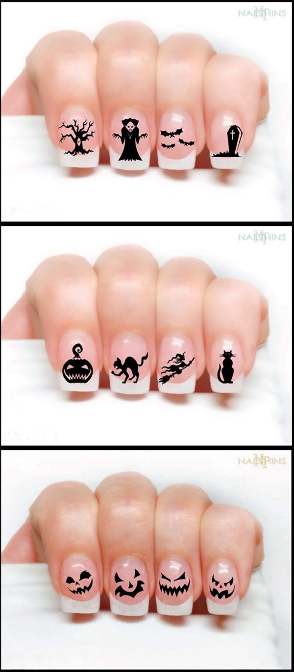 French Halloween nail art stickers!