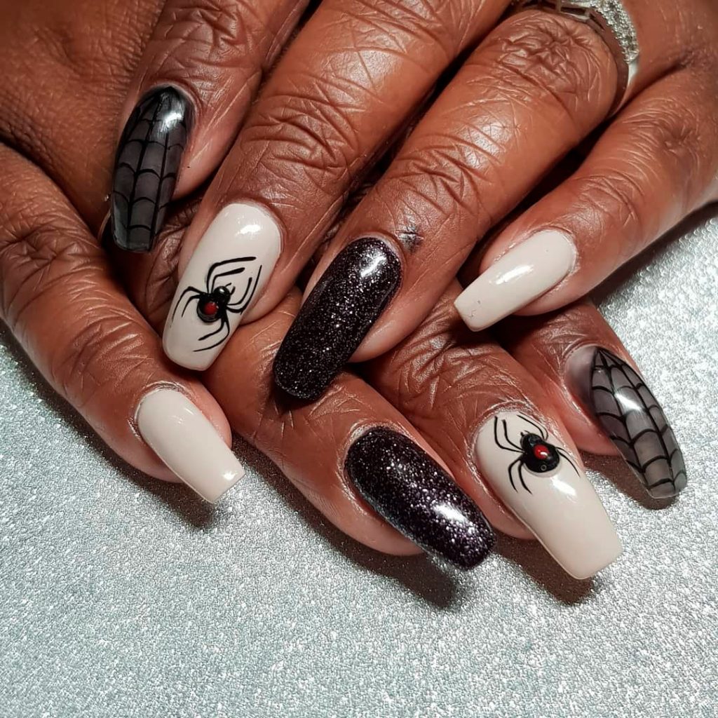 Stunning Halloween Spiderweb Nails