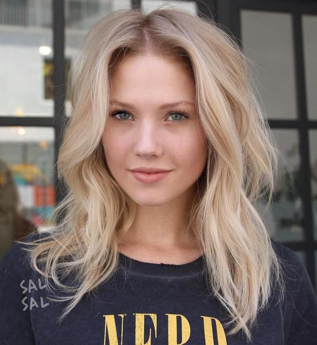 Messy Mid-Length Blonde Hair