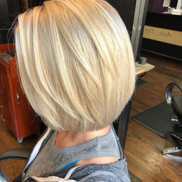 Classic Blonde Bob Cut