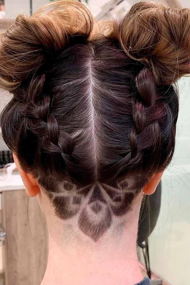 Feminine Undercut Hairstyle #braidedhair #prettyhairstyles