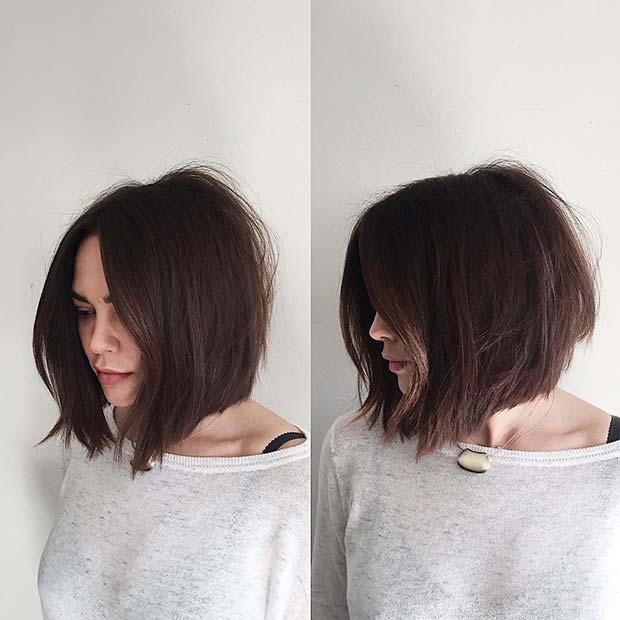 Inverted Layered Bob Haircut