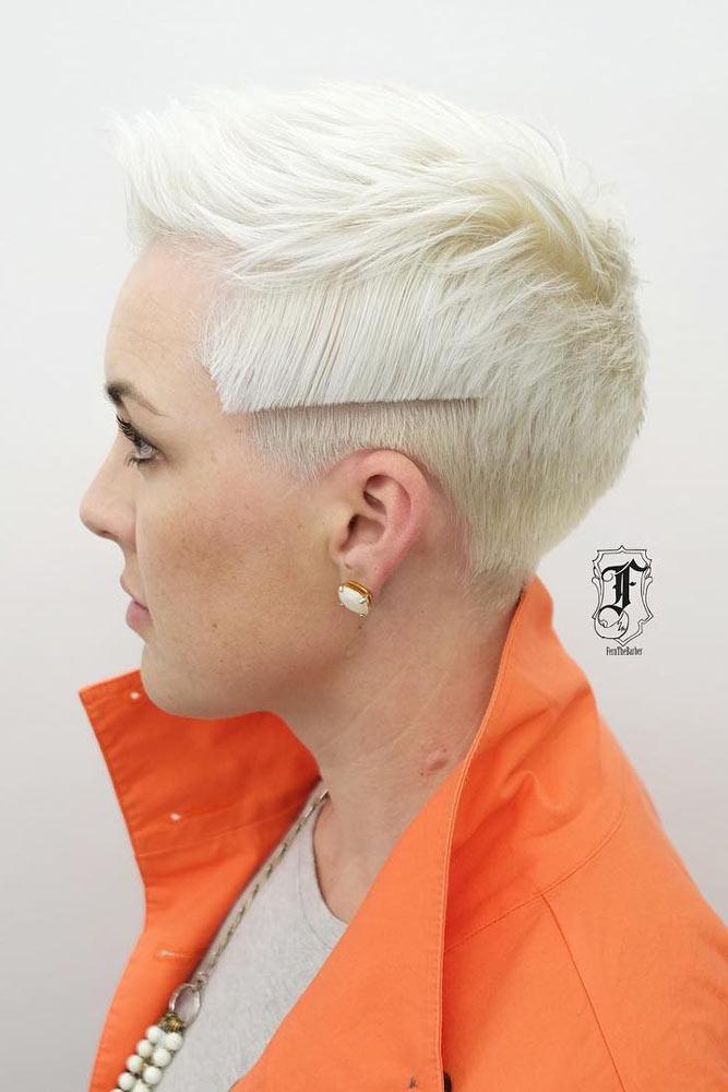 Tomboy-Inspired Undercut Hairstyle #shorthair #blondehair