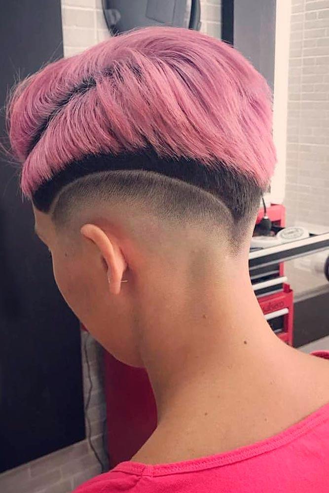 Under Shaved Pixie #pinkhair #pixiehair