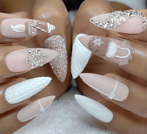 acrylic nail ideas for christmas