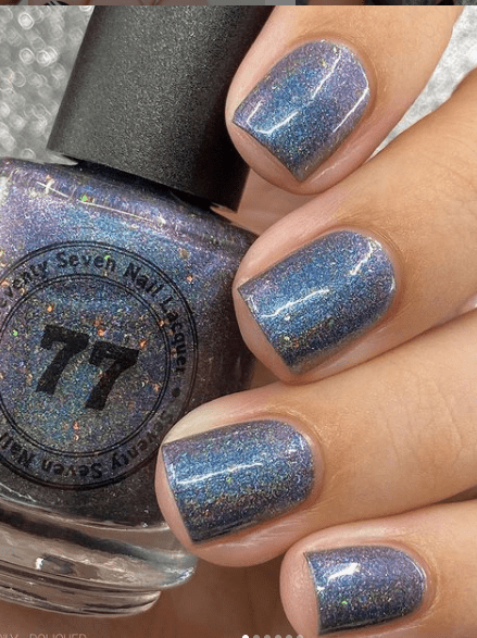 blue gray shimmer winter nail colors