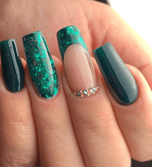 green holiday nail colors winter