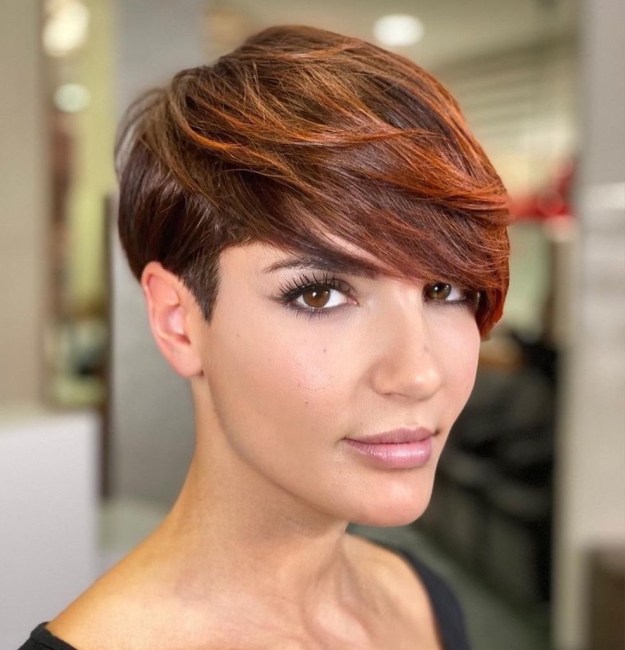Pixie Undercut with Feathered Bangs