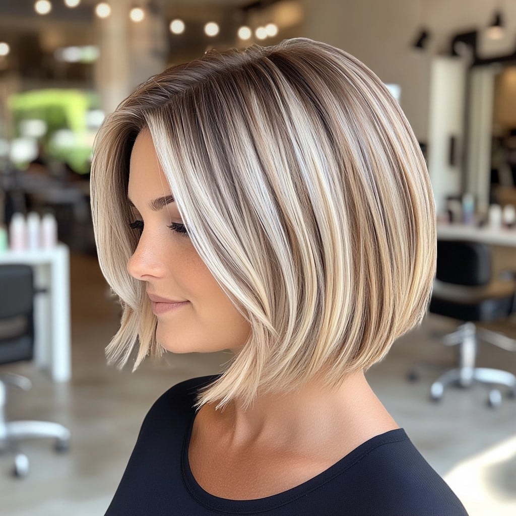 Blonde Balayage Bob cool toned