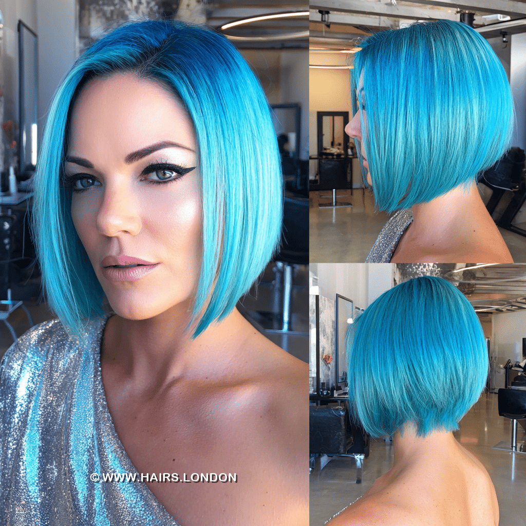 Vibrant Turquoise Blue Hair