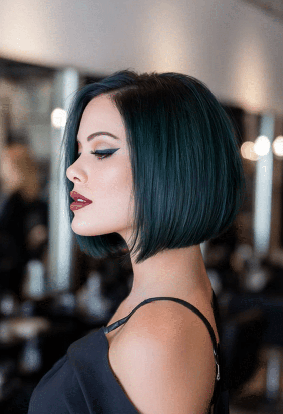 Deep Emerald Teal Hair
