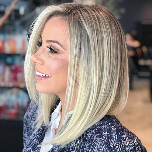 Blonde Inverted Bob